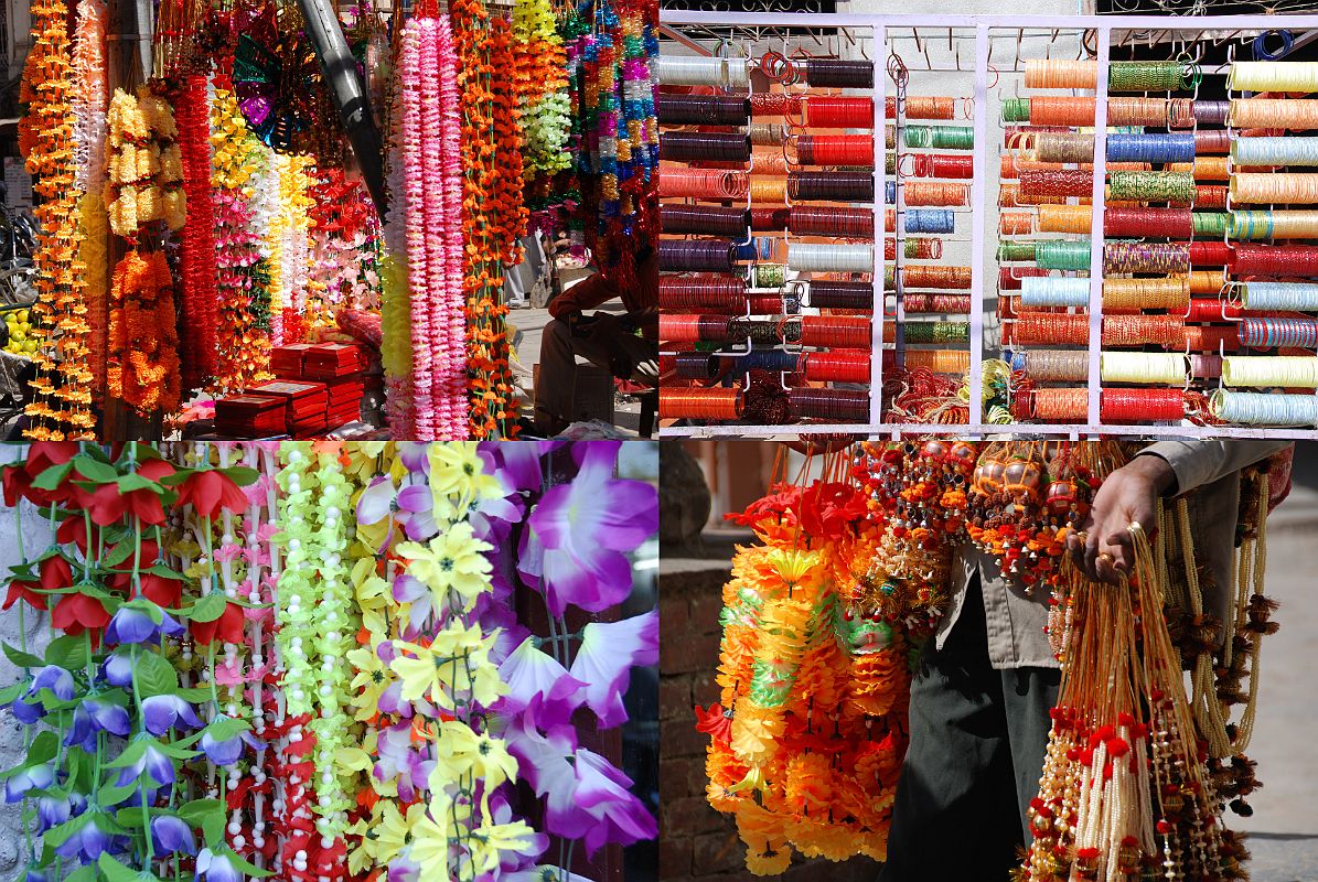 Kathmandu 03 04 Colourful Garlands and Threads A staple of Kathmandu markets are colourful garlands and threads.